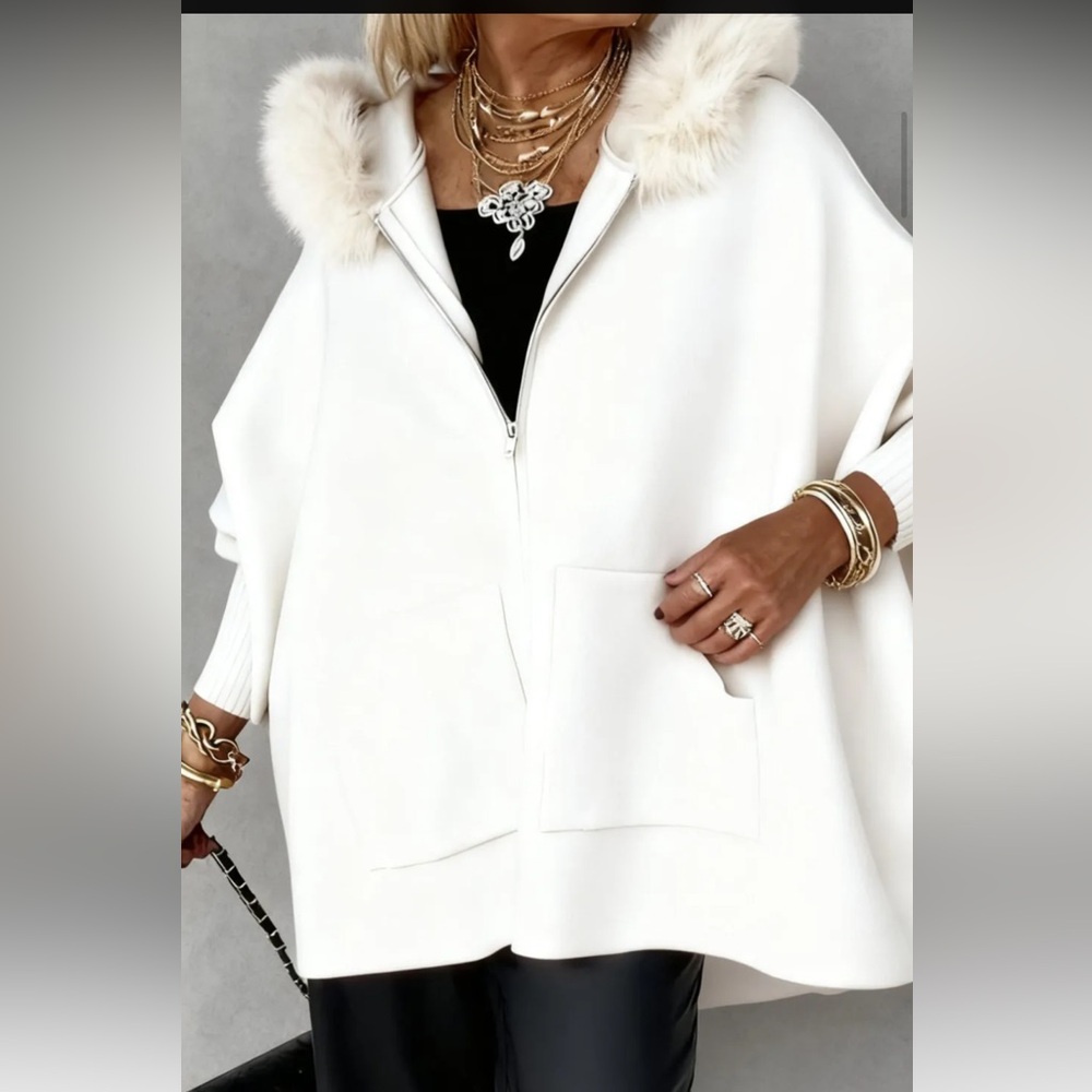 Elegant White Cape for Women